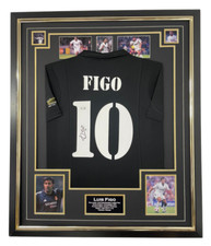 Framed Luis Figo Signed Madrid
