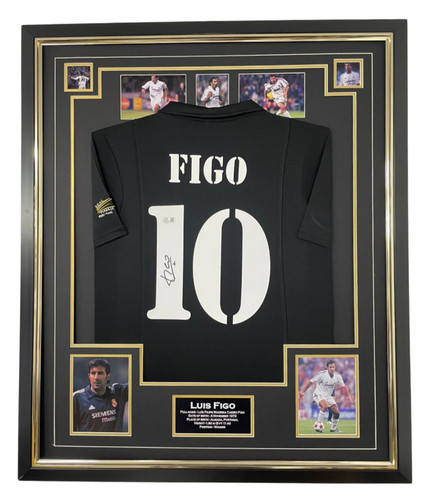 Framed luis figo signed - framed,