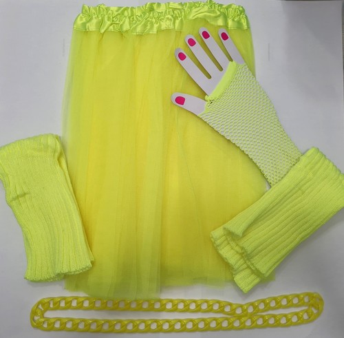 Neon yellow 80s 90s - yellow, rave