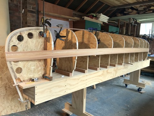 Canoe strongback cedar strip - cedar,
