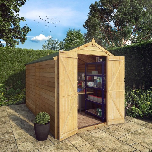 Wooden 10x6 overlap apex - overlap,