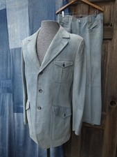 Vintage 1960s 70s Blue Suede