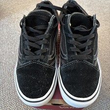 Kids Vans Old school Black Shoes.  Size UK3.5.  Good Used Cond.