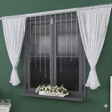 elegant silver sequin curtain
