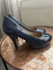 Women's Navy Blue Patent Hi