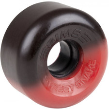 SIMS SNAKES Roller Skate Wheels x 4  62mm 78a / Quad Rollerskate  Red Blk 2 tone