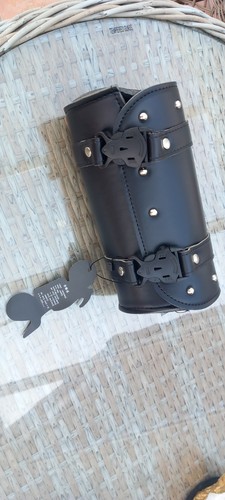 Leather roll tool bag - leather,