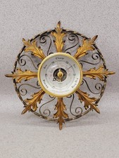 Vintage Shortland Smiths British Floral Wall Barometer Retro 26cm