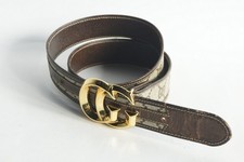 GUCCI Vintage Brown Leather GG