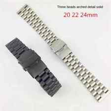 Brushed Metal Stainless Steel Watch Strap Business Wristbands 18 20 22 24 26mm