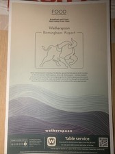 Wetherspoons Bar Menu