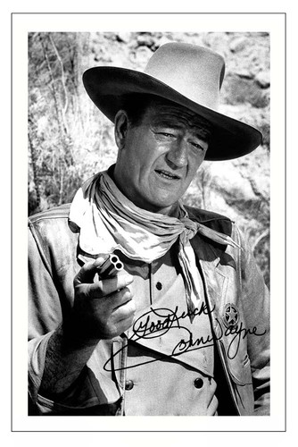 John wayne autograph signed - john,