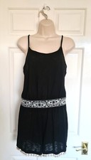 LADIES MATALAN PAPAYA ALL IN ONE PIECE BLACK SLEEVELESS PLAYSUIT JUMPSUIT - 10