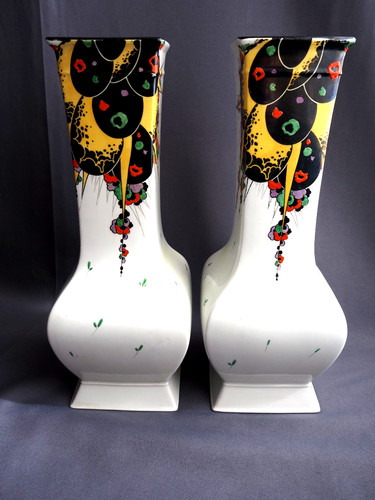 Shelley large art deco vases - large,