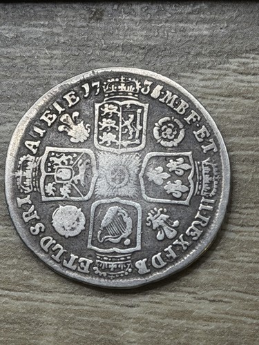 George shilling 1735 4 - george, shilling,