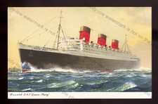 LS5010 - Cunard Liner - Queen Mary - built 1936 - Artist C E Turner- postcard