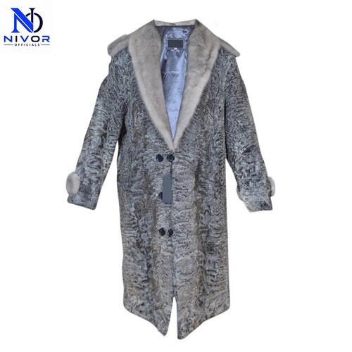 Men grey persian lamb fur - grey,