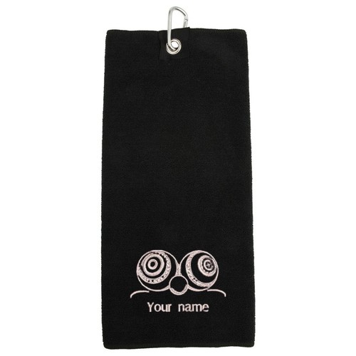 Personalised lawn bowls towel