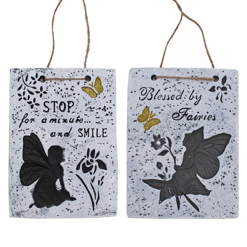 Garden wall plaque fairy - garden,