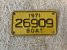 VINTAGE NAUTICAL BOAT LICENSE