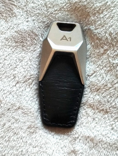 Audi metal leather - audi, keyring