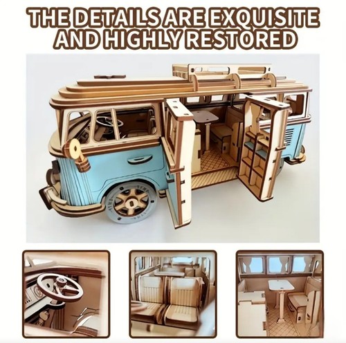 Volkswagon blue campervan - vw,