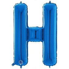 Blue Letter H Helium Foil Giant Balloon 66cm / 26 in