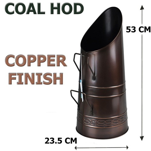 Coal hod scuttle - coal, round