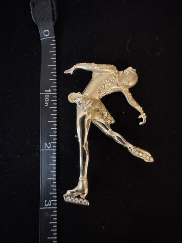 Ajc ice figure skater - ice, brooch