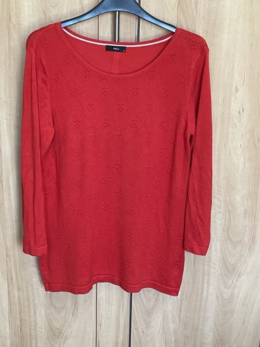 Ladies red sleeve jumper - sleeve,