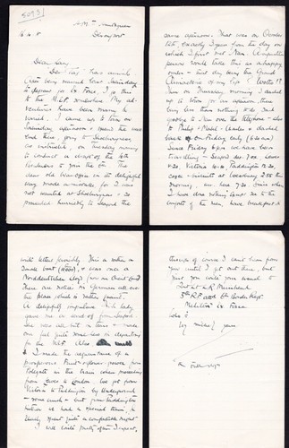 1915 ww1 officer letter - 1915,