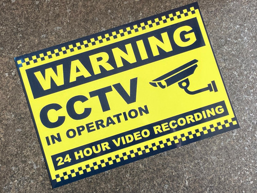 Warning cctv signs metal - signs,