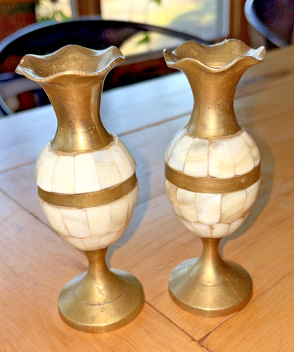 Vintage brass bud vase - vintage,
