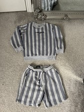 Boys Striped Jumper And Shorts