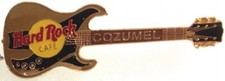 Hard Rock Cafe COZUMEL 2000s Brown/Black Fender Maverick Guitar PIN - HRC #2045