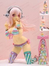 Anime Game Macaron Super Sonico PVC Figures toys Statue NO box 21cm 1/6 New