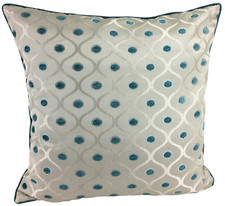 Cream and Teal Dotty Evans