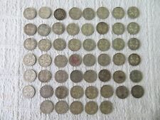 COLLECTION OF 53 SILVER THREEPENCES 1902+ EDWARD V11, GEORGE V, 73.6gs (2)