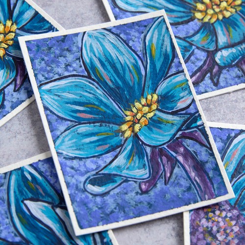 Original mini art painting - painting, of