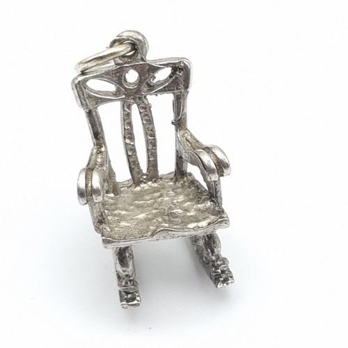 Sterling silver rocking - silver, chair