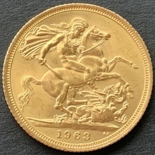 1963 Full Gold Sovereign