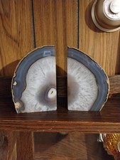 Set Of 2 Polished Geode Stone