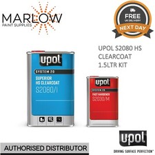 U-POL S2080 CLEAR COAT LACQUER HS 2K 1.5LTR KIT  - WITH S2030 FAST HARDENER UPOL