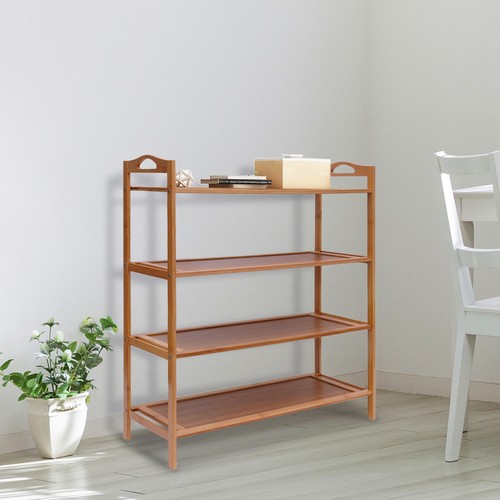 Tier bamboo shoe rack - bamboo,