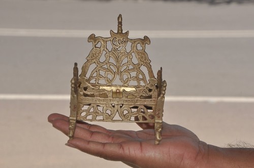 Vintage brass peacock - brass,