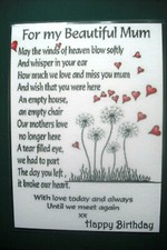 Laminated Memorial Remembrance