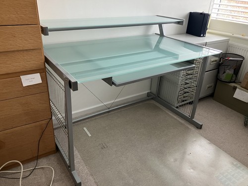 John lewis glass soho desk - john,