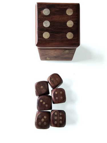 Set wood dice storage - wood,
