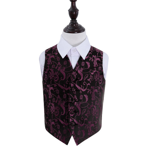 Boys waistcoat woven floral - waistcoat,