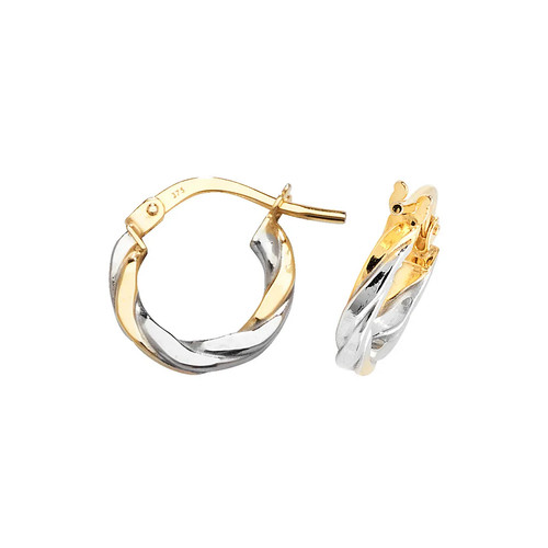 Hoop earrings 9ct yellow and - hoop,